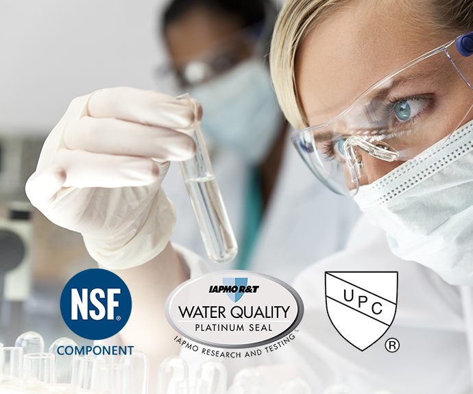 GLACIERFRESH water filter is tested and certified to NSF/ANSI